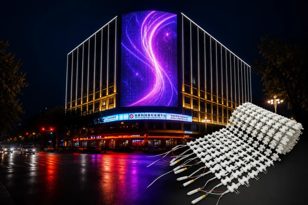 For Transparent Media Facades & Large-Scale Visual Displays
