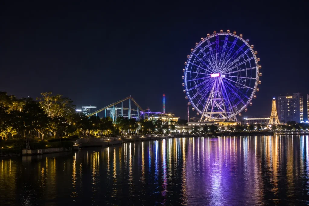 Landscape and entertainment LED lighting solution for theme park and night tourism