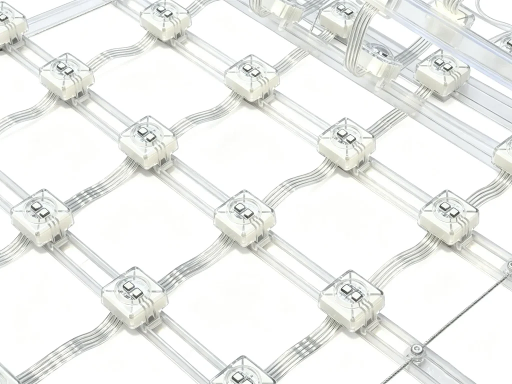 dmx512 pixel mesh screen architectural lighting 1