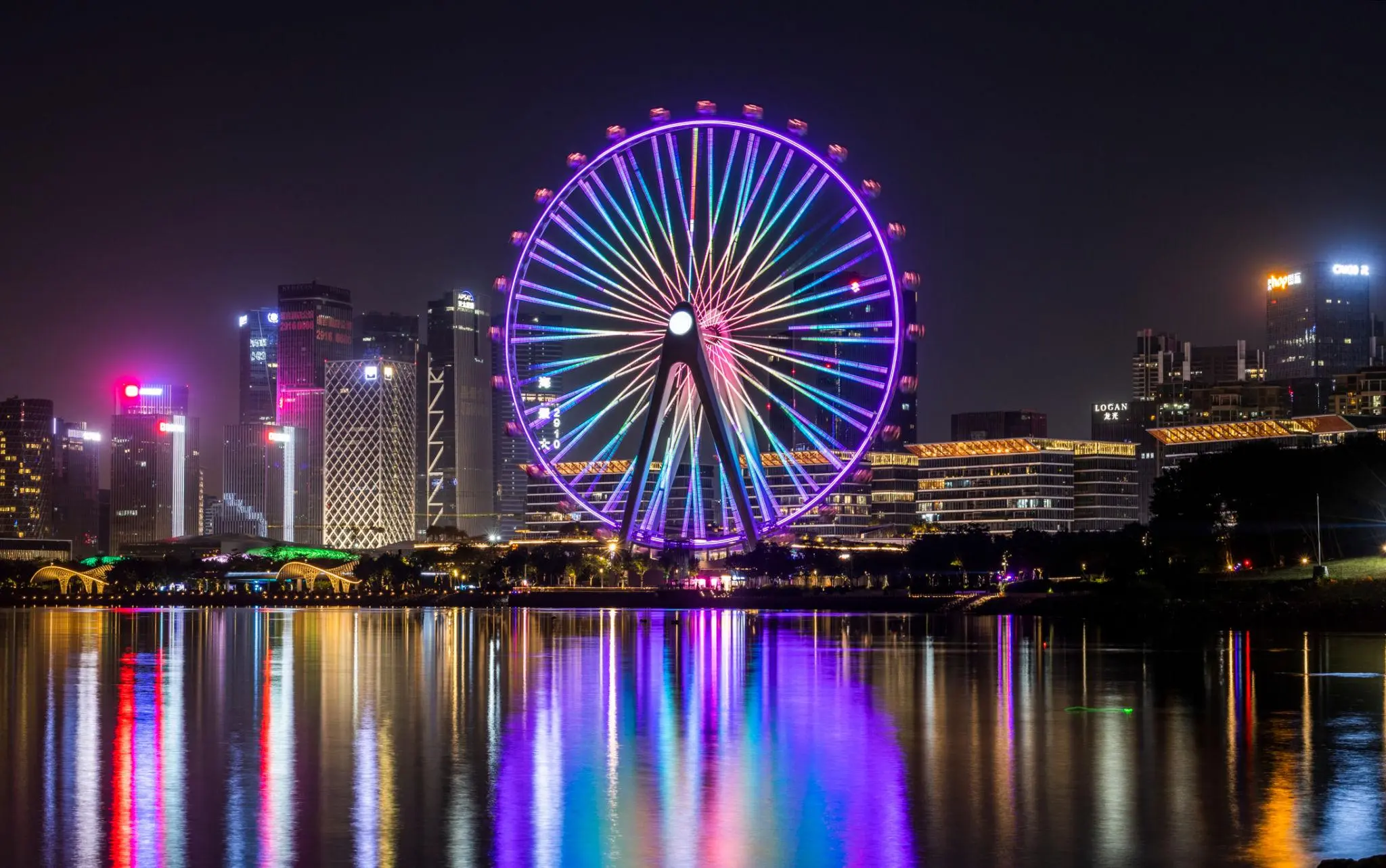 ferris wheel lighting design night led