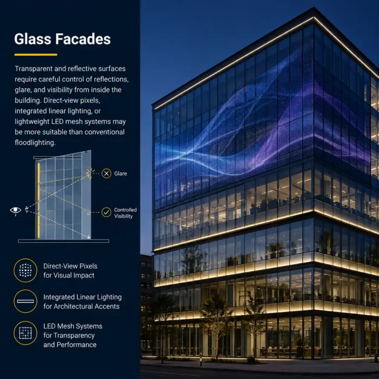 glass facades architectural lighting