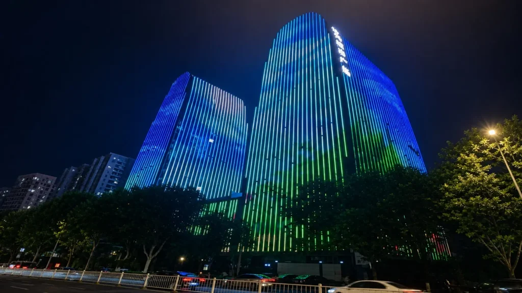 hotel facade lighting led mesh screen