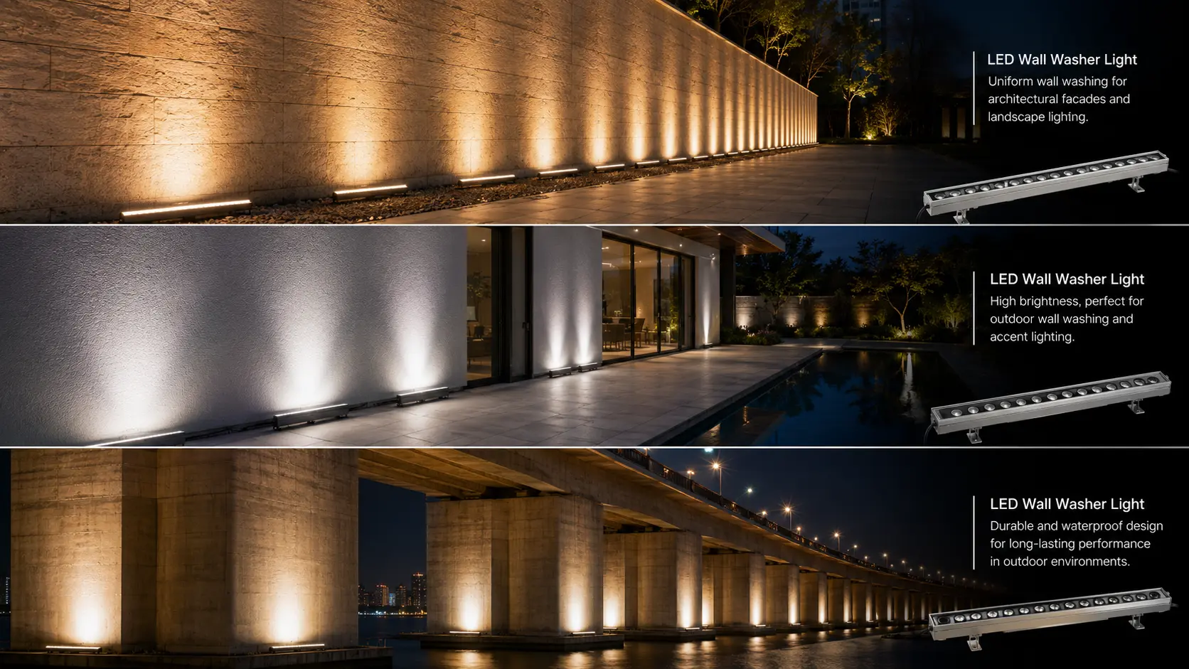 outdoor led wall washer lighting applications