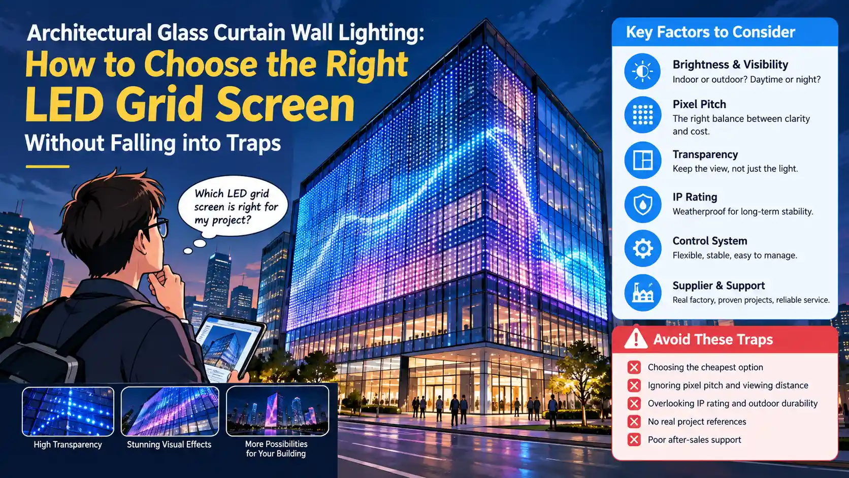 How to Choose LED Grid Screen